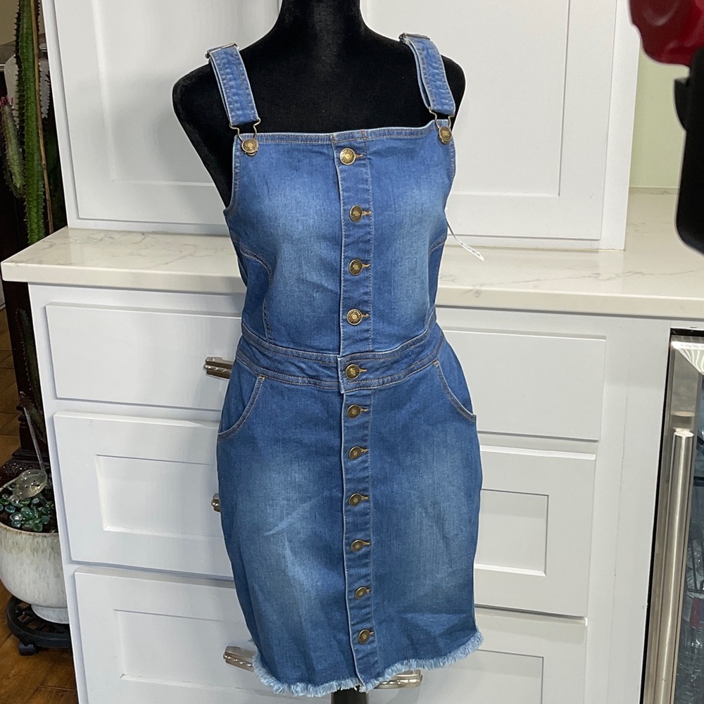 Classic Wax Jean Blue Denim Mini Dress
